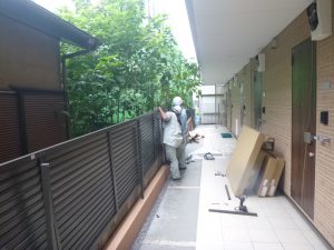 松戸　外構工事　フェンス設置　安全パトロール