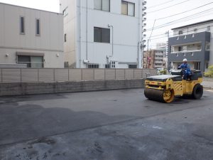 千葉市　駐車場改修　解体　フェンス　ブロック　アスファルト舗装　