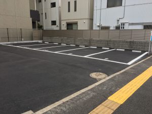 千葉市　駐車場改修　解体　フェンス　ブロック　アスファルト舗装　