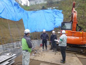 佐倉市　災害復旧　大型ブロック　パネル組立式大型ブロック　擁壁　土留