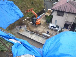 佐倉市　災害復旧　大型ブロック　パネル組立式大型ブロック　擁壁　土留